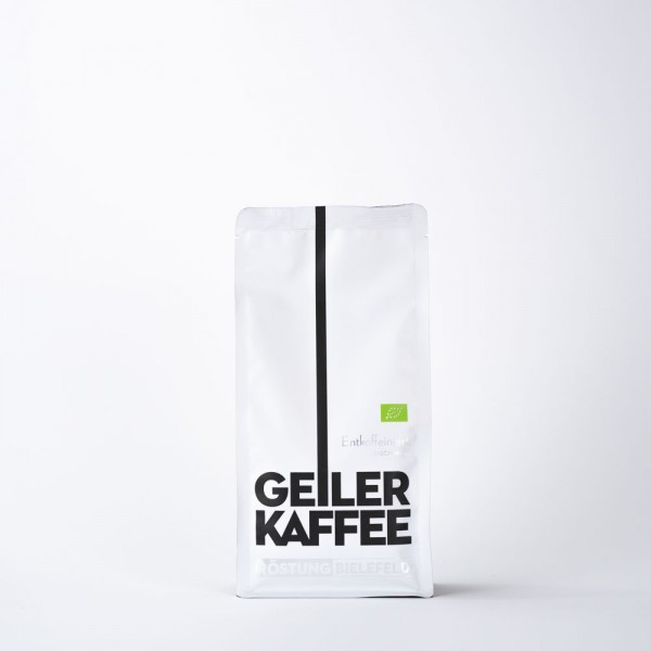 Geiler Kaffee Bielefeld 250g Espressobohnen Bio und Fair - entkoffeiniert