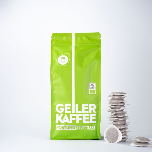 Geiler Kaffee Stuttgart ESE Pads 80 Stück Bio und Fair
